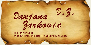Damjana Žarković vizit kartica